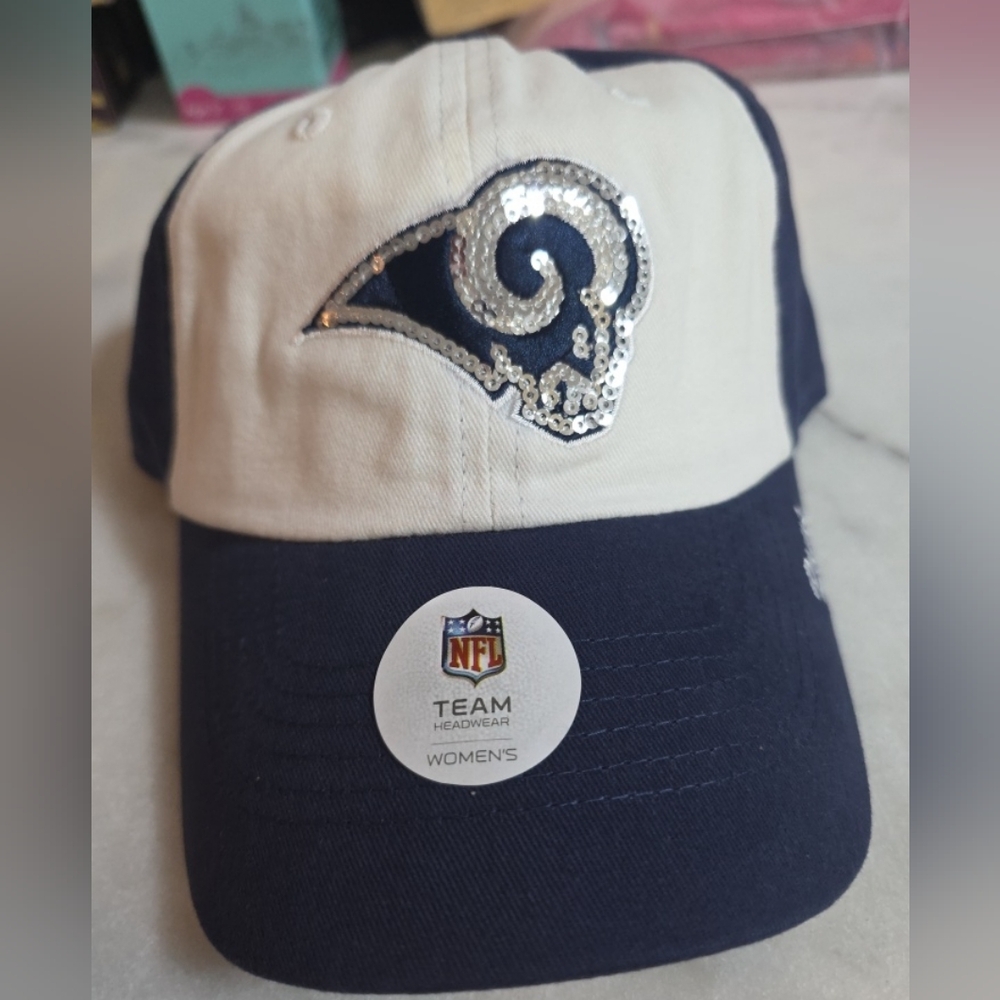 St. Louis Rams Hat Cap Strap Back Womens Navy Blue NFL Football Team Apparel
